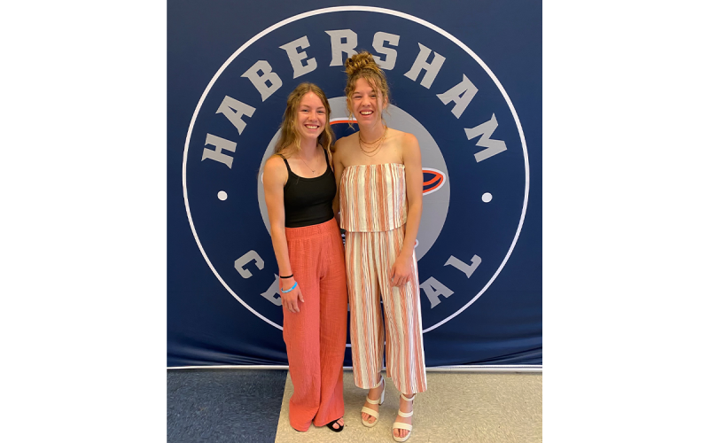 Abigail and Audrey Hotard got together at athletic banquets, but they have run together in varsity competition in two years. SUBMITTED