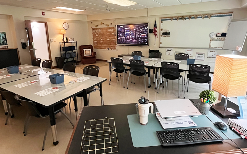 The final touches to Tallulah Falls School’s first fourth grade classroom have been made, and the class is ready for Monday morning. SANDY CRENSHAW/Submitted