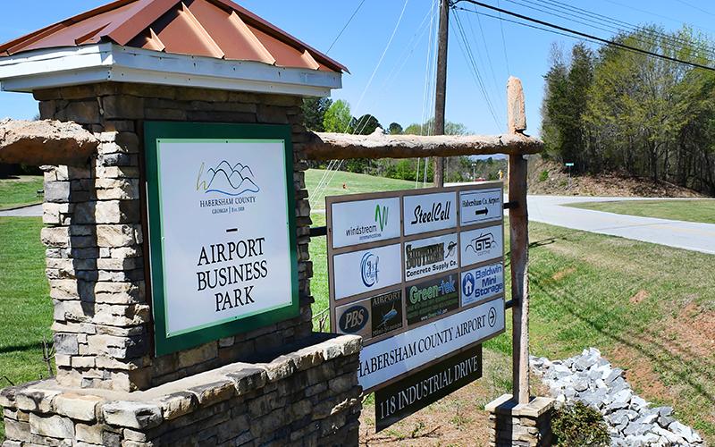 The Airport Business Park sign in Baldwin, Georgia. MATTHEW OSBORNE/Staff
