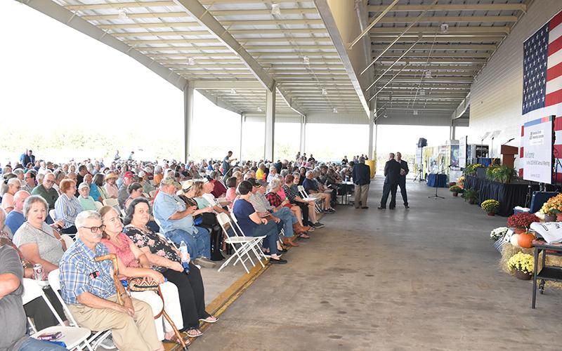 A crowd of more than 1,000 gathered at HEMC headquarters Thursday night. MATTHEW OSBORNE/Staff