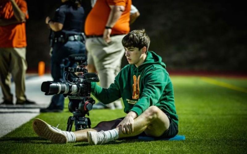 Football fans can always see Jayden Arria taking video of every play on Friday nights. His work has expanded beyond the boundaries of Habersham Central. SUBMITTED
