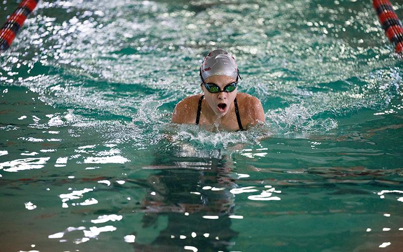 Habersham Central’s Leah Culpepper emerges from the water during a meet last season. Culpepper is already on the sheet for the state meet even before Thanksgiving. ZACH TAYLOR/Special