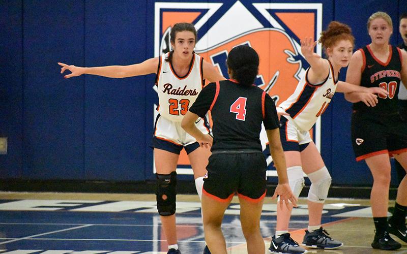 Habersham Central’s Kyia Barrett directs traffic on defense during Saturday’s game against Stephens County. The teams meet again this Saturday, Dec. 9, in Toccoa. The girls game is at 12:30 p.m. with the boys at 2 p.m. MATTHEW OSBORNE/Staff
