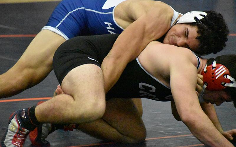 The Raiders were without one of their main competitors in Javonte Bowen at the region duals over the weekend due to injury. Bowen is one of the region’s top 190-pound grapplers. MATTHEW OSBORNE/Staff