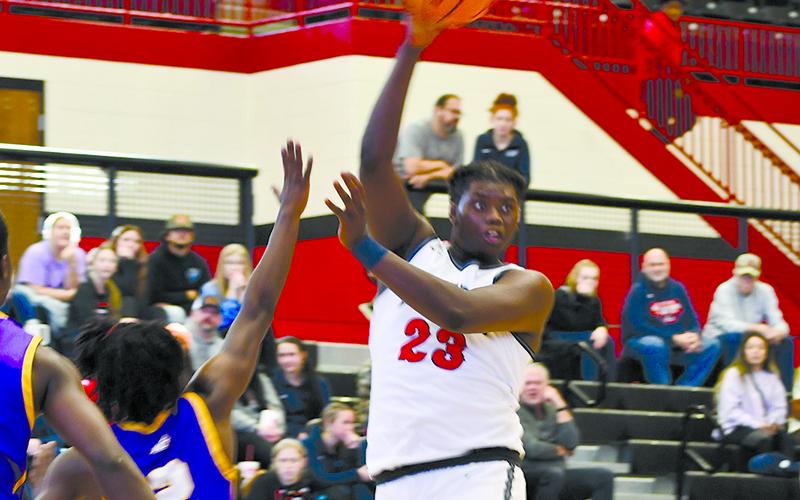 Habersham Central’s JoJo McCurry gets out on the break at the holiday tournament. LANG STOREY/Staff