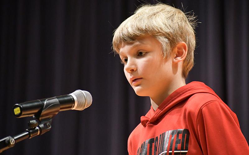 Runner-up Patrick Schupp – who was 2023’s champion – ponders his next letters carefully. JULIANNE AKERS/Staff
