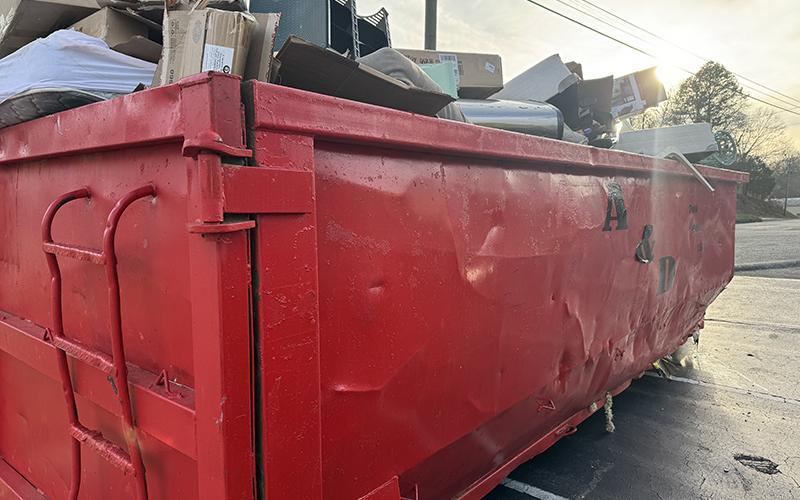 This trash bin made three stops through the county in January to help folks get rid of unwanted large trash items. MATTHEW OSBORNE/Staff