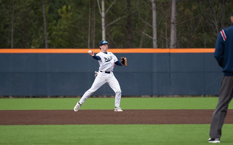 Hayden Gailey throws to second on the run for the final out of a long inning. ZACH TAYLOR/Special