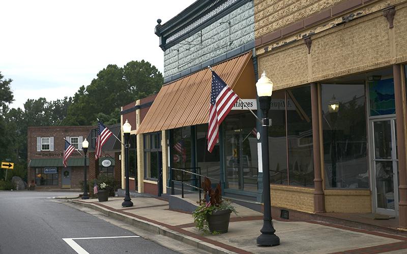 Clarkesville Square on Washington Street.