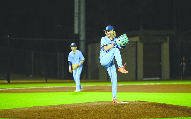 Habersham Central’s Maverick Chitwood threw a complete-game shutout as part of a run of shutouts by the Raiders in recent weeks. ZACH TAYLOR/Special