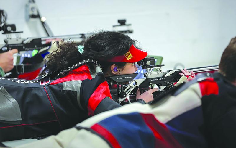 Tallulah Falls’ Brianna Walter made a big impact on the Indians’ state runner-up rifle team this year. AUSTIN POFFENBERGER/Special