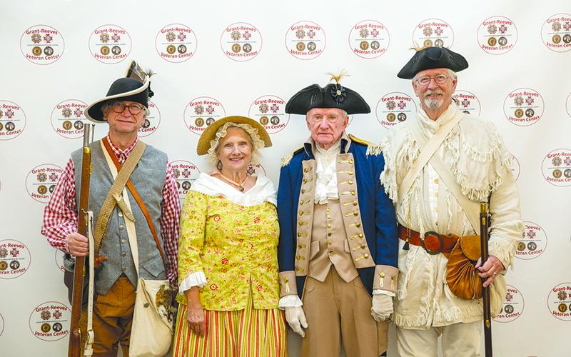 Mike and Leslie Watkins, Larry Whitfield and Ed Hendricks were in full regalia for the  Memorial Day ceremony. ZACH TAYLOR/Special