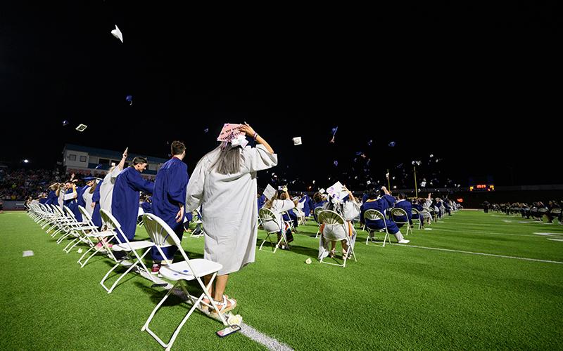 Grads throw their caps at HCHS graduation in 2023. ZACH TAYLOR/Special