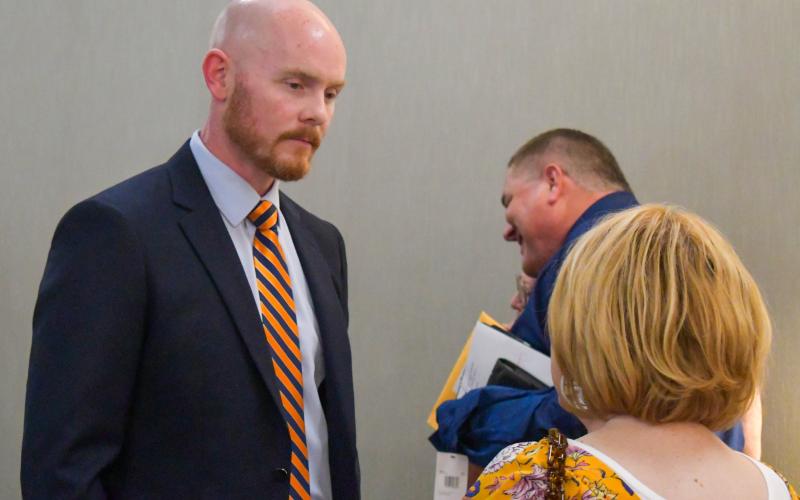 Dr. Adam Bagwell was named the new principal of Habersham Central High School after working 3 years as assistant principal at HCHS and 5 years as principal at North Habersham Middle School. JULIANNE AKERS/Staff.
