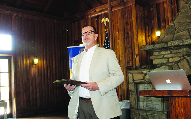 Phillip Smith speaks after receiving the W. Lee Arrendale Vocational Excellence Award. BRIAN WELLMEIER/Special