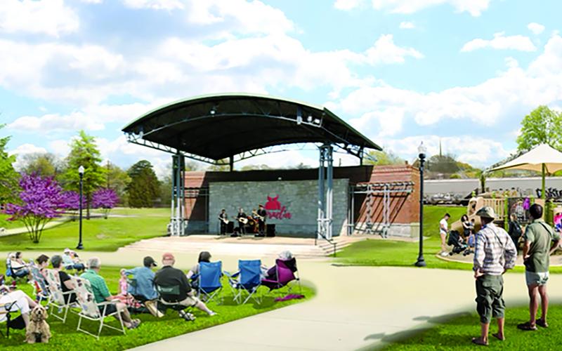 One view of the renderings of the future amphitheater in Cornelia, provided by the Carl Vinson Institute of Government, is shown. CITY OF CORNELIA/Submitted
