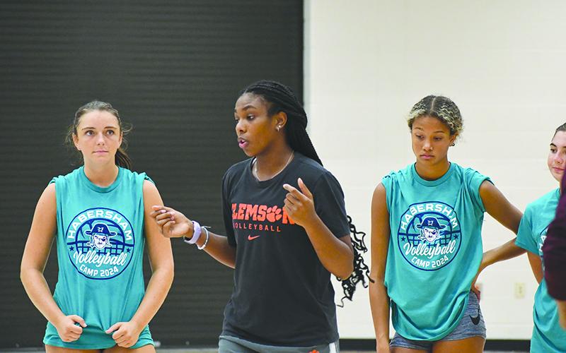 All-American camp sent a pair of coaches to Habersham Central for camp this week in Crystal Childs and Deja Robinson. LANG STOREY/Staff