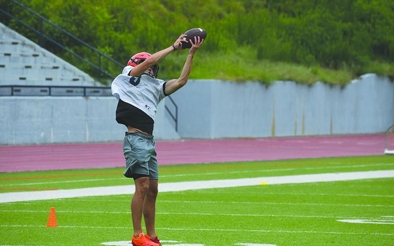 Zeke Whittington, who’s been sidelined much of the summer with injury, was back at it at practice this week. LANG STOREY/Staff