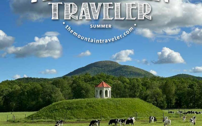 The 2024 summer Mountain Traveler cover, featuring the Sautee Nacoochee Indian Mound, was captured by Donna Shirley of Cornelia.  Shirley received $100 for her winning photograph.