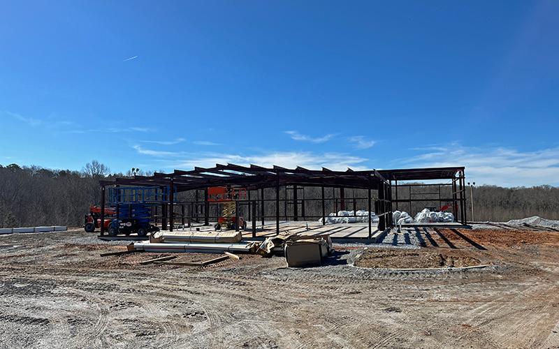 Construction of Baldwin’s public works building has been underway for nearly a year. CITY OF BALDWIN/Submitted
