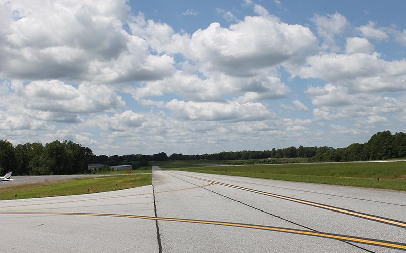The taxiway at Habersham County’s Airport. BRIAN WELLMEIER/Staff