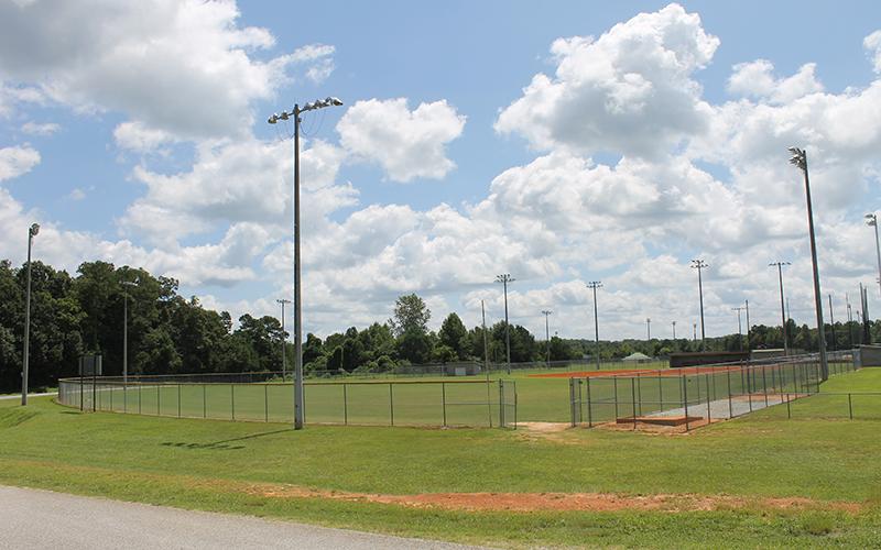 Ballfields at Habersham County’s Aquatic Center. BRIAN WELLMEIER/Staff