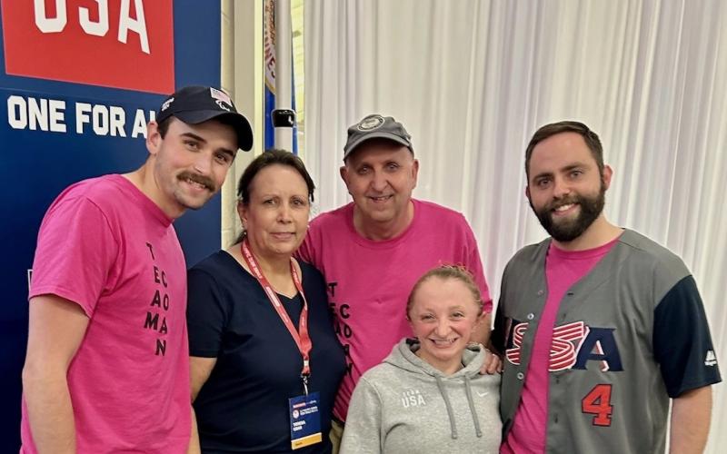 The Coan family was all together in Paris to root McKenzie on. SUBMITTED