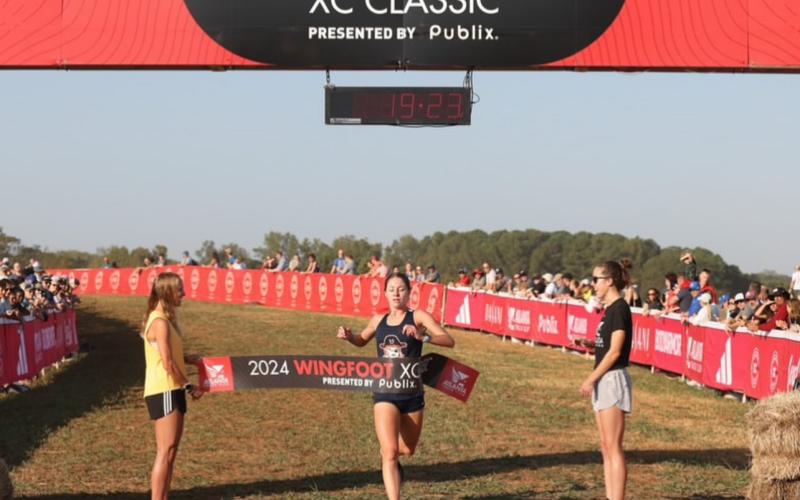 Hotard crossed the finish line in 19:23 to secure a win in the Wingfoot XC Classic’s Girls Varsity B Division last Saturday.