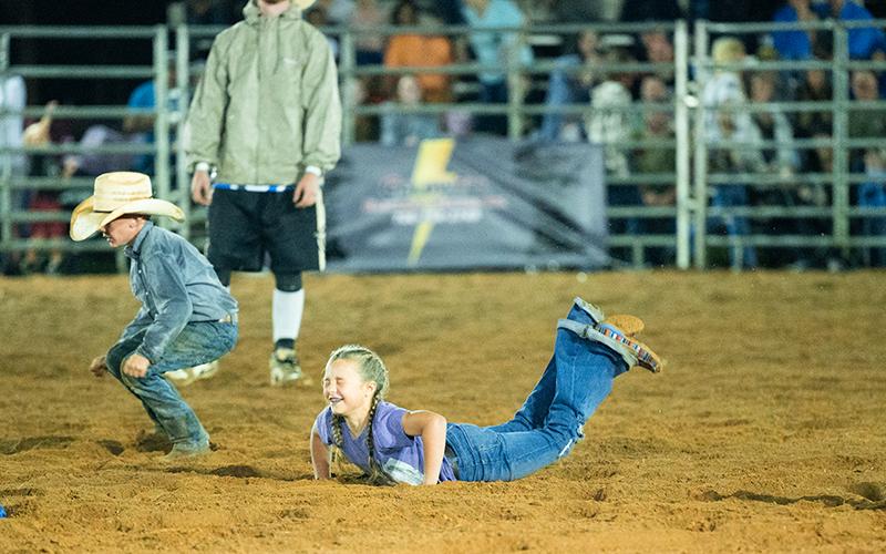 Milly Huff wins Friday night’s dancing competition with the worm. ZACH TAYLOR/Staff