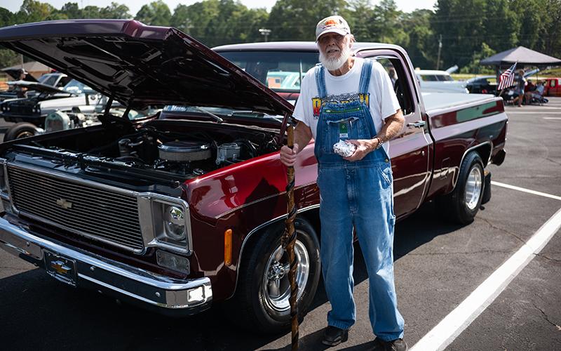 Mike Whitlow traveled from Tennesee with his 1978 Chevy C10 pickup truck to donate to the Eddy Bear Foundation and enjoy a day of classic cars. ZACH TAYLOR/Staff