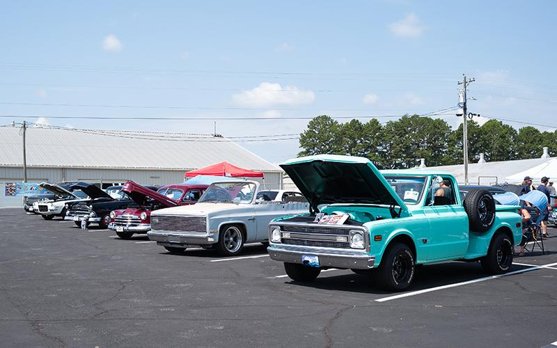 Cars line up at the Habersham County Fairgrounds. The event featured over 50 vehicles, from modern marvels to charming classics. ZACH TAYLOR/Staff
