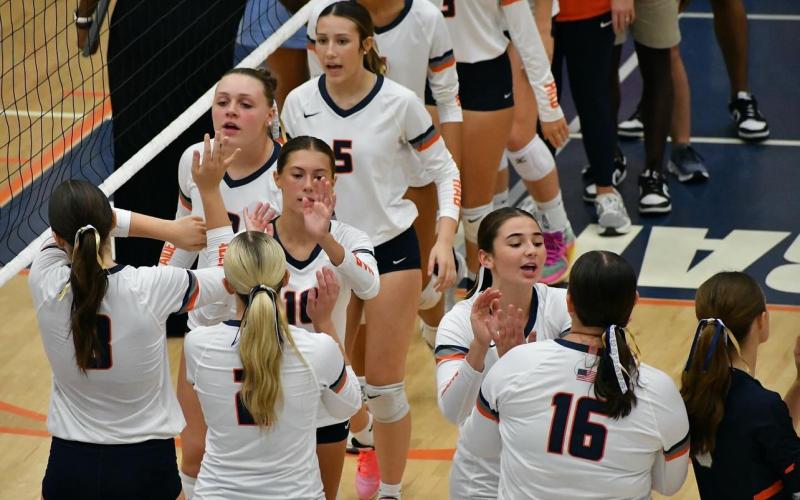 The Lady Raiders have gotten used to celebrating match wins this year. LANG STOREY/Staff