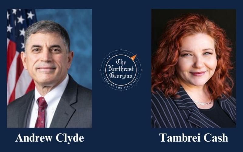 U.S. Rep. Andrew Clyde has a Democratic challenger for the 9th District seat in Tambrei Cash.