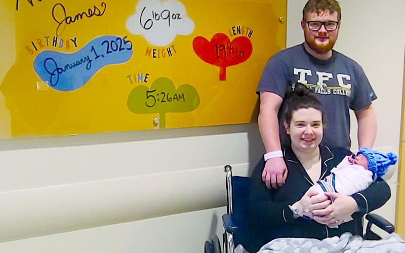 At 5:26 a.m. on Jan. 1, Walker James Crump became Northeast Georgia Medical Center Habersham’s New Year’s Day baby.  Crump was born to Anna Claire and Nathan Crump of Toccoa. SUBMITTED