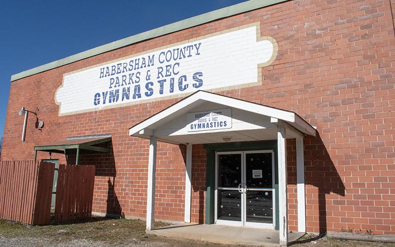Gymnastics gym in Clarkesville sees damage from storm. JULIANNE AKERS/Staff