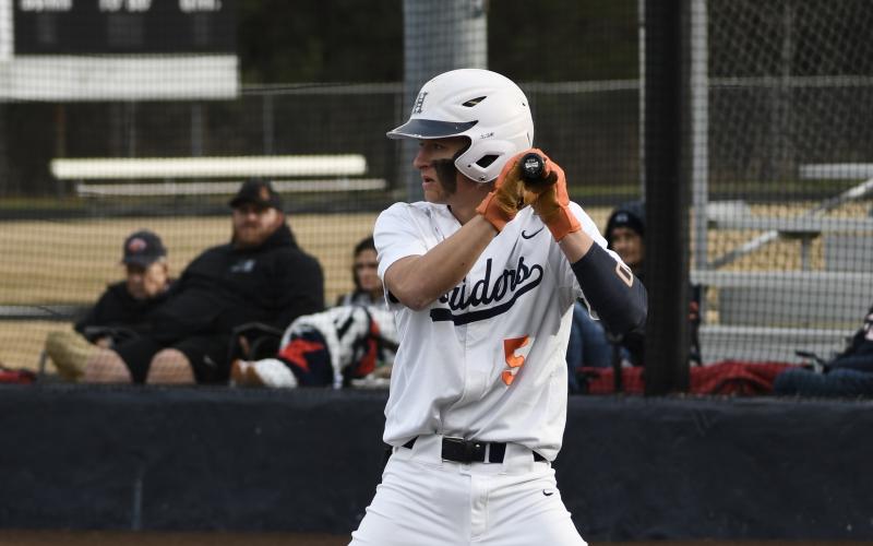Maverick Chitwood collected three hits and drew a pair of walks in Habersham’s two games against Chestatee. LANG STOREY/Staff