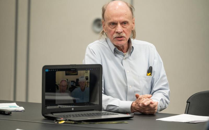 David Mickler speaks at Tuesday’s Habersham County Parks and Recreation board meeting. ZACH TAYLOR/Staff