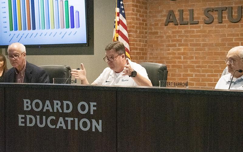 Board Chairman Russ Nelson led discussion for House Bill 581 with attending citizens during the first of three public hearings. HANNAH CAUDELL/Staff
