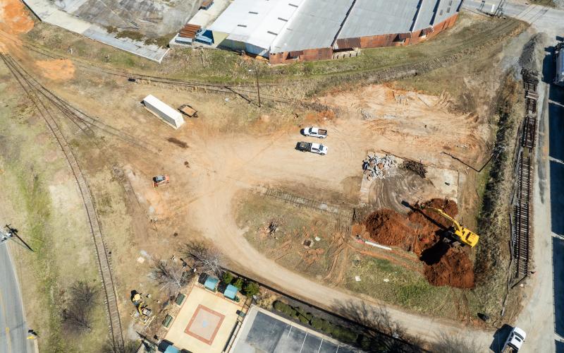 The Cornelia Amphitheater project is underway. ZACH TAYLOR/Staff