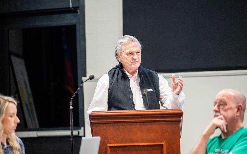 David Branch of Artisan Land Companies presents a plan for an annexed property to be developed into a retail and medical park. ZACH TAYLOR/Staff