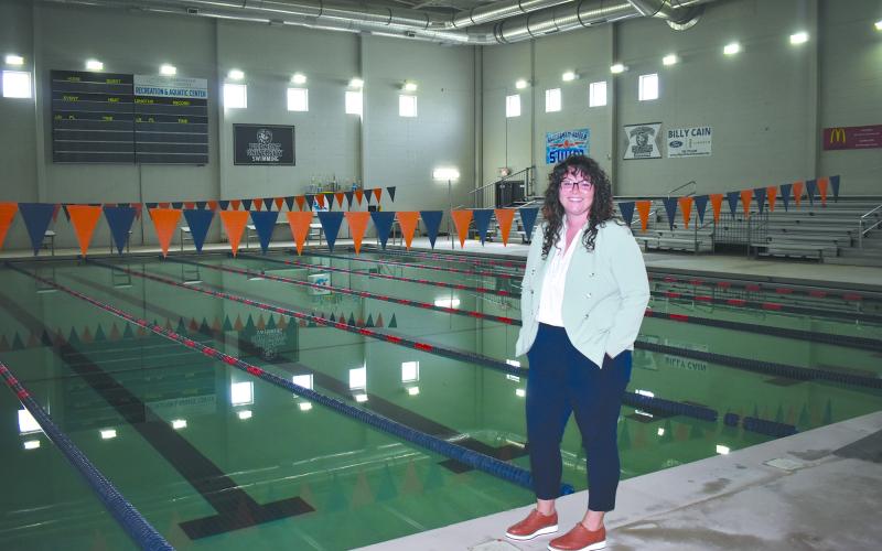 Brooke Whitmire, shown at Ruby Fulbright Aquatic Center just weeks after being hired in 2022, has resigned from her position as the Habersham County Recreation Director. FILE