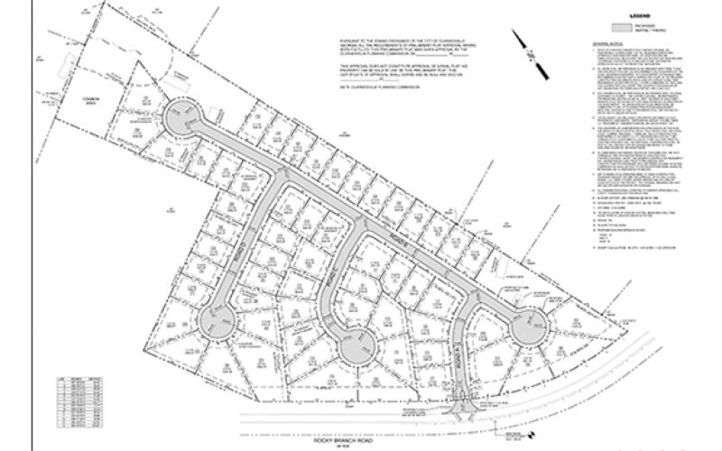 Clarkesville Planning Commission approved the preliminary plat for the 58-unit Village Crest Subdivision on Tuesday.
