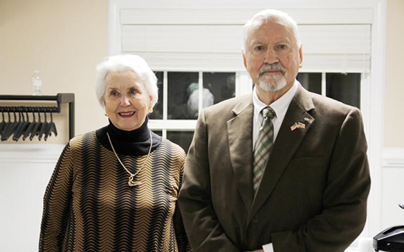Former Demorest Councilwoman Florence Burke Wikle (left) passed away at 83 on Monday. Pictured here, Wikle stands with John Popham at their last city council meeting. (File)