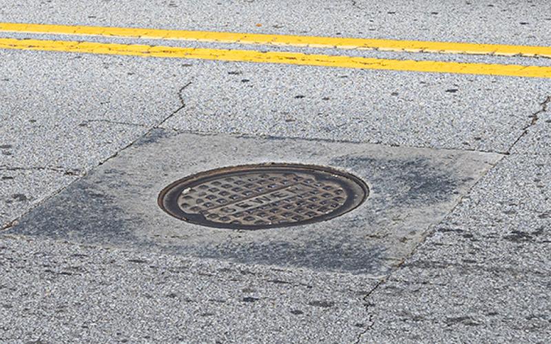 The city of Clarkesville will begin to reline 11 manholes throughout the city. (Zach Taylor/Staff)