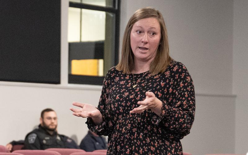 Emily Herrin is the founder of Price to Play, which has two goals: getting all kids outside to play, and to build playgrounds for all kids with all abilities. (Zach Taylor/Staff)