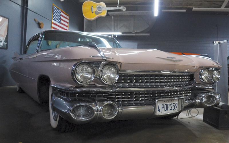 Sean Mathis’ 1959 Cadillac Coupe De Ville is the car that started it all at Miles Through Time Automotive Museum. His Pop, Truman Mathis, used to own the car that now is on display for everyone to see as part of the collection at the museum. (Samantha Sinclair/Staff)