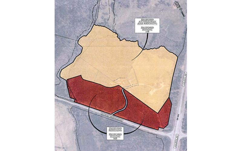 Cook Construction and Real Estate is seeking to annex five parcels totaling 45 acres into the city for a commercial development, along with another 20.92 acres already in the city limits. (Submitted)