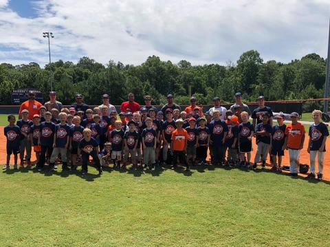 Baseball camp group photo