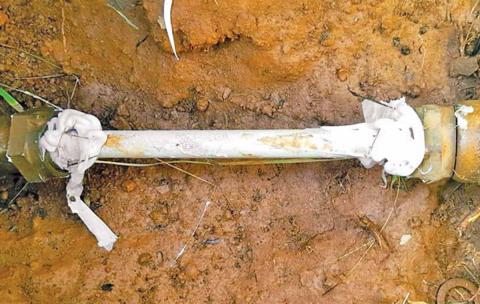 Demorest city officials discussed Tuesday at the council’s regular work session the issue of water theft. Some residents have been stealing water through “straight-piping,” shown above, where they remove the water meter.
