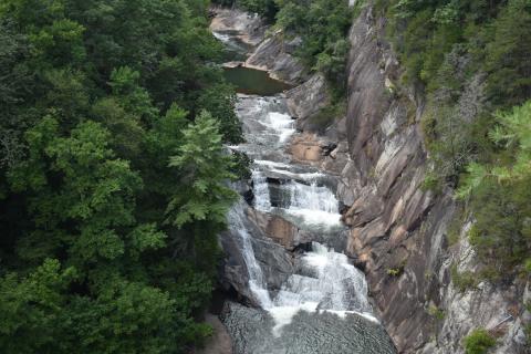 Photo/Chamian Cruz Tallulah Gorge State Park is holding three whitewater-watching hikes in November, offering participants a unique experience to watch kayakers maneuver the Tallulah River. Shown is the river. 